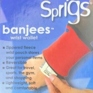 Athletic Wristband with Zipper Pocket